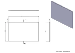 Balneo Tablier de baignoire latéral blanc Panel 80 cm