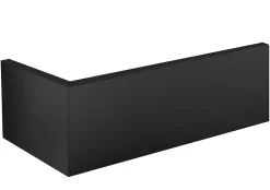 Allibert Tablier de baignoire noir Fix'alu 180 x 80 cm
