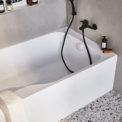 Jacob Delafon Tablier frontal baignoire rectangulaire + pare bain, blanc brillant Installation en niche