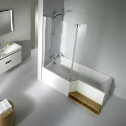 Tablier Et Habillage De Baignoire|Jacob Delafon Tablier pour baignoire Neo installation en niche blanc brillant