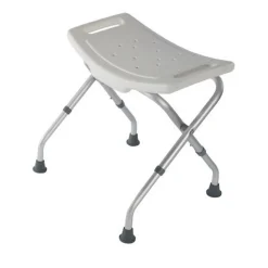 Siège De Douche|Identités Tabouret de douche - Chaise de douche, 812031 courbé pliant blanc, pliable pour le ranger et le transporter facilement