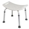 Godonnier Tabouret de douche avec poignées, hauteur réglable, blanc,