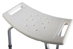 Godonnier Tabouret de douche avec poignées, hauteur réglable, blanc,