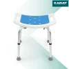 Floordirekt Tabouret de douche et de bain Noah Réglable en hauteur Facile à  nettoyer Pieds en caoutchouc antidérapant jusqu'à  136 kg