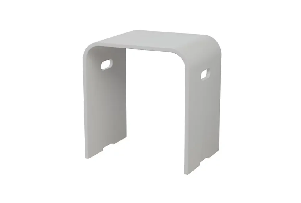 Bernstein Tabouret de douche PB4002 en fonte minérale - blanc mat