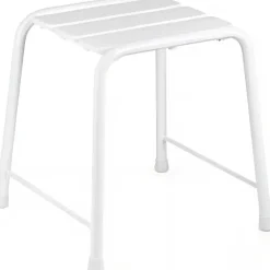 Sanindusa Tabouret de douche PMR normes handicapé WcCare charge 150kg blanc