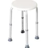 Siège De Douche|Homcom Tabouret de douche réglable en hauteur siège de douche ergonomique pieds antidérapants charge max. 136 Kg alu HDPE blanc