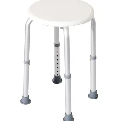 Siège De Douche|Homcom Tabouret de douche réglable en hauteur siège de douche ergonomique pieds antidérapants charge max. 136 Kg alu HDPE blanc