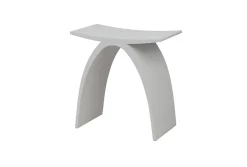 Bernstein Tabouret de douche Siège baignoire antidérapant, Chaise salle de bain waterproof fonte minérale - 43x43x23,5cm (LxHxP) - PB4001