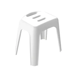 Spirella Tabouret grand siège de douche HOCKER Blanc Max 130kg