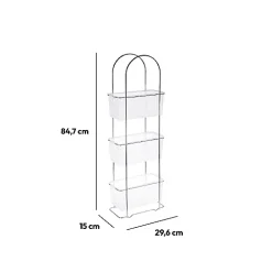 Etagère Salle De Bains|5Five Étagère 3 niveaux Transparent -