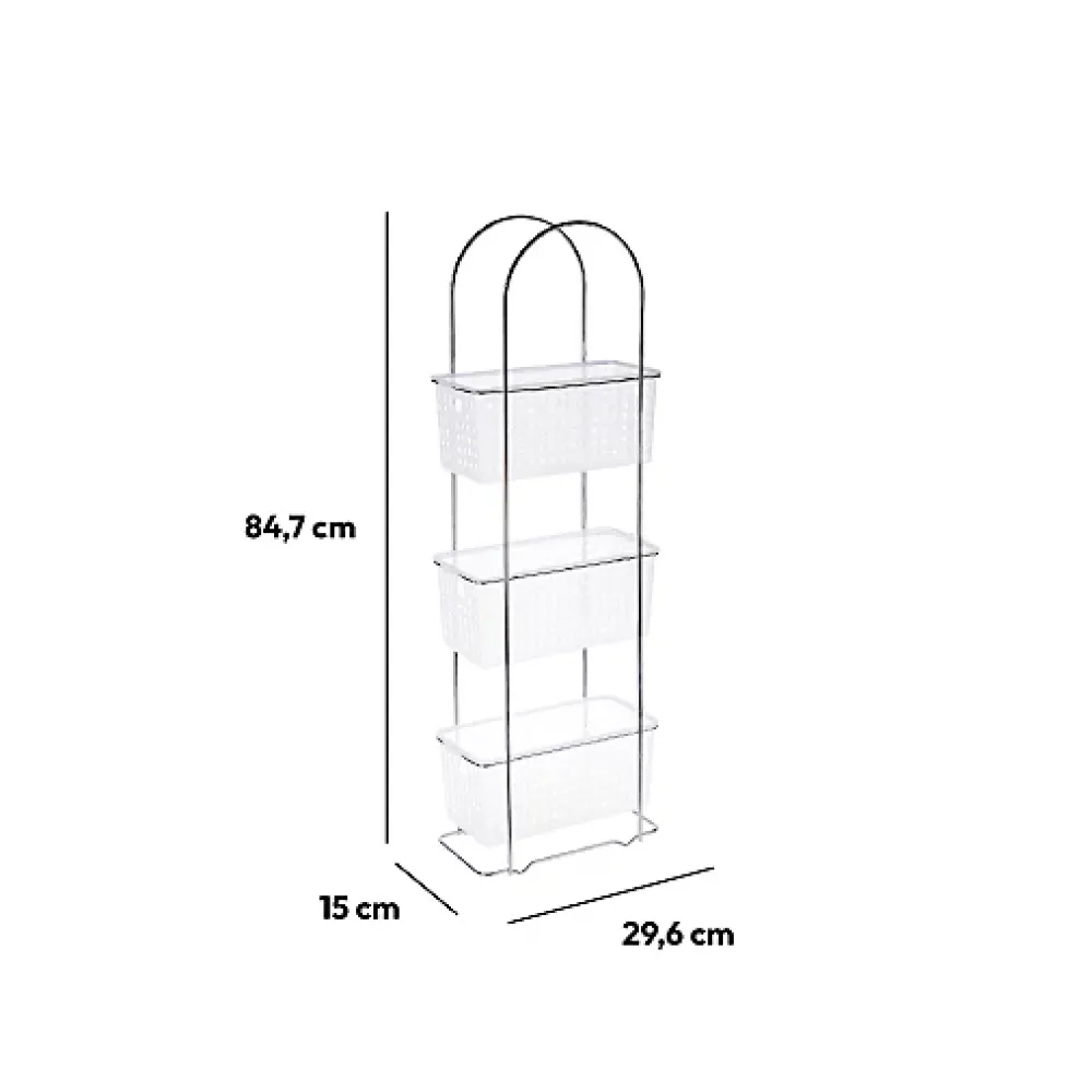 Etagère Salle De Bains|5Five Étagère 3 niveaux Transparent -