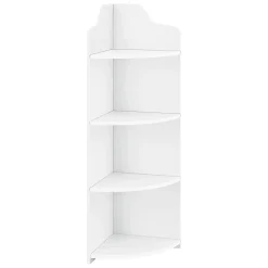 Etagère Salle De Bains|[En.Casa] Étagère Angle Bjurholm pour Salle de Bain à 4 Niveaux 90 x 28 x 28 cm Blanc en.casa