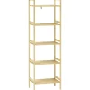Etagère Salle De Bains|ProximaX Étagère autoportante salle de bain 5 niveaux en bambou, étagères réglables, meuble rangement salon ou cuisine 43,5x31,5x142 cm