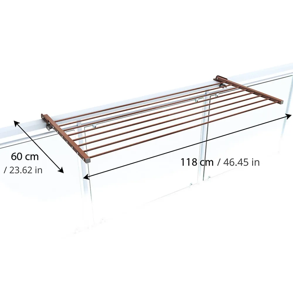 Foxydry Étagère balcon pliable 2 sens corten 118x63x8 cm Duo