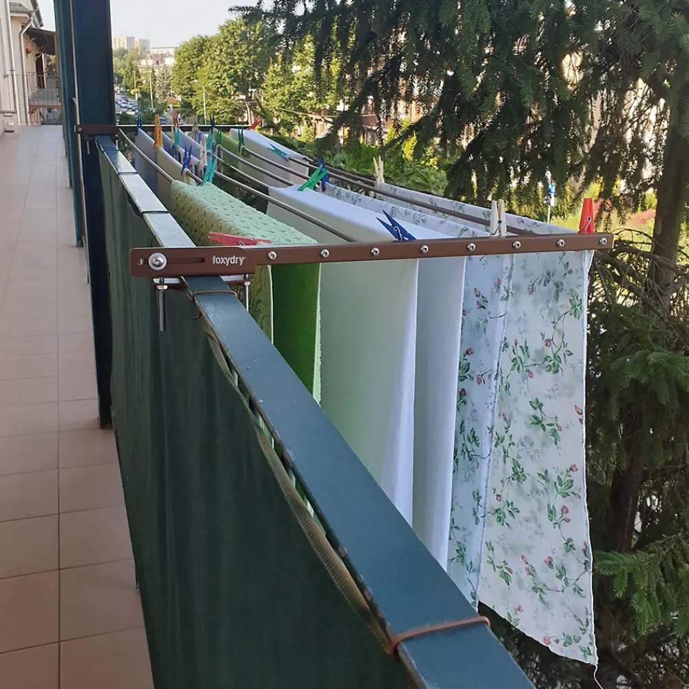 Foxydry Étagère balcon pliable 2 sens corten 118x63x8 cm Duo