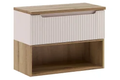 Furnidea Étagère basse suspendue pour meuble sous vasque 80 cm NOVA chêne Coast Evoke