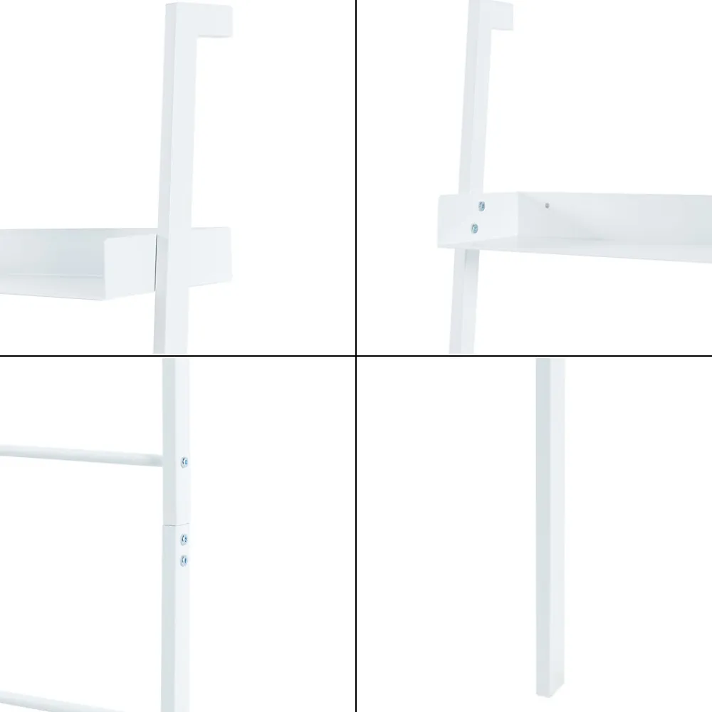 Etagère Salle De Bains|[En.Casa] Étagère échelle Oeksnes acier 160 x 50 x 28 cm blanc en.casa
