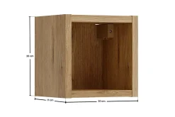 Etagère Salle De Bains|Furnidea Étagère cube de salle de bain suspendue 20 x 20 cm NOVA chêne Coast Evoke