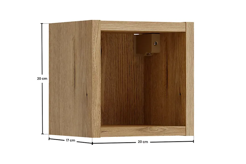 Etagère Salle De Bains|Furnidea Étagère cube de salle de bain suspendue 20 x 20 cm NOVA chêne Coast Evoke