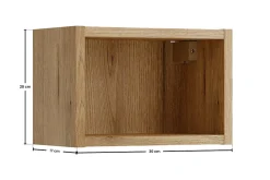 Etagère Salle De Bains|Furnidea Étagère cube de salle de bain suspendue 30 x 20 cm NOVA chêne Coast Evoke