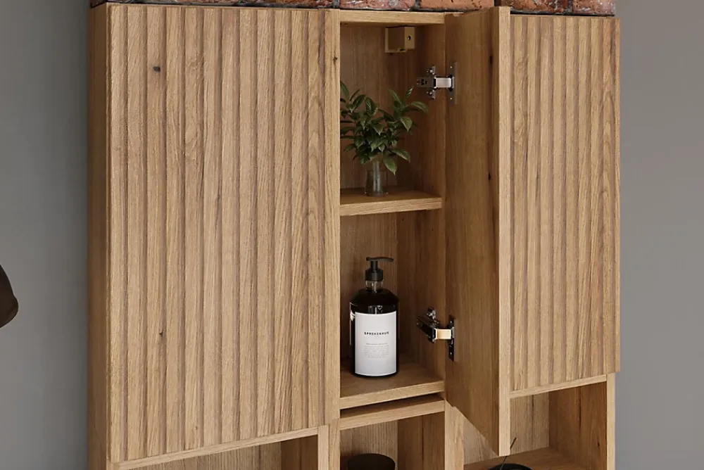 Etagère Salle De Bains|Furnidea Étagère cube de salle de bain suspendue 30 x 20 cm NOVA chêne Coast Evoke