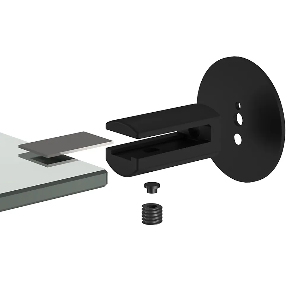 Etagère Salle De Bains|GoodHome Étagère de salle de bain en verre et acier inoxydable noir H.40 cm Cavally