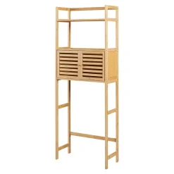 Etagère Salle De Bains|[En.Casa] Étagère de toilette Haugesund bambou 158 x 60 x 26 cm naturel en.casa