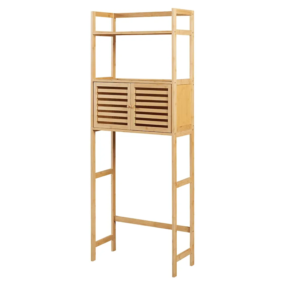 Etagère Salle De Bains|[En.Casa] Étagère de toilette Haugesund bambou 158 x 60 x 26 cm naturel en.casa