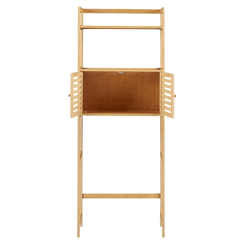 Etagère Salle De Bains|[En.Casa] Étagère de toilette Haugesund bambou 158 x 60 x 26 cm naturel en.casa
