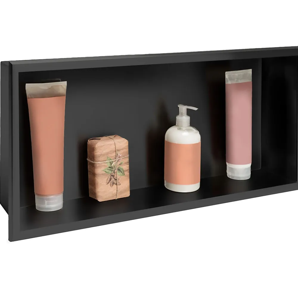 Etagère Salle De Bains|Rea ÉTAGÈRE D'ENCASTREMENT POUR SALLE DE BAINS 6 30X60X10 BLACK