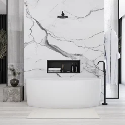 Etagère Salle De Bains|Rea ÉTAGÈRE D'ENCASTREMENT POUR SALLE DE BAINS 6 30X60X10 BLACK