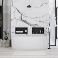 Etagère Salle De Bains|Rea ÉTAGÈRE D'ENCASTREMENT POUR SALLE DE BAINS 5 30X45X10 BLACK
