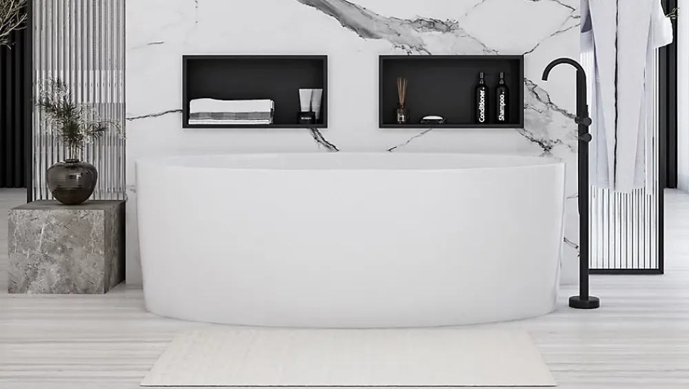 Etagère Salle De Bains|Rea ÉTAGÈRE D'ENCASTREMENT POUR SALLE DE BAINS 5 30X45X10 BLACK