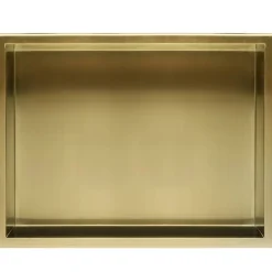 Etagère Salle De Bains|Rea ÉTAGÈRE D'ENCASTREMENT POUR SALLE DE BAINS 8 30X45X10 BRUSH GOLD