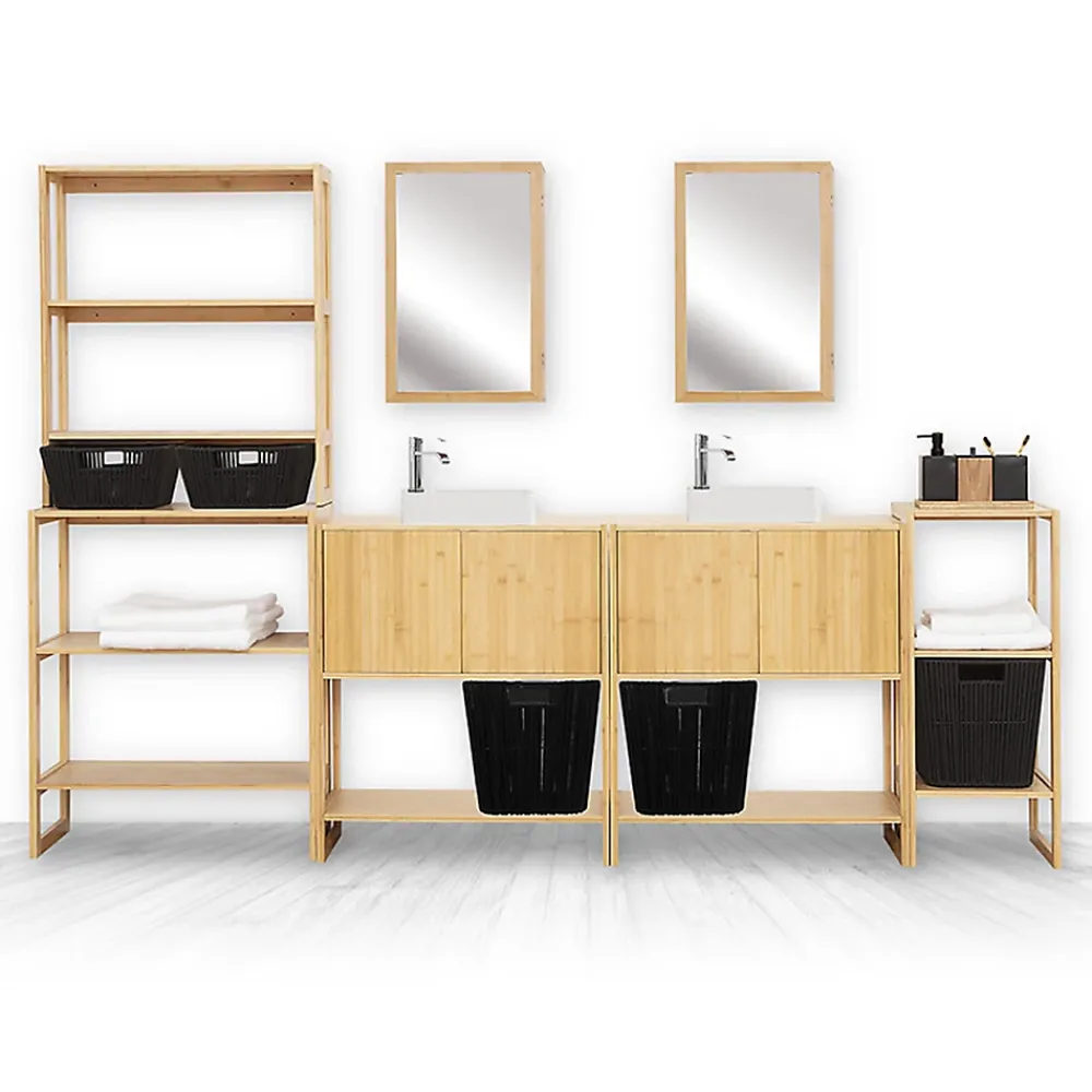 5Five Étagère haute 2 niveaux 30cm Bambou Lab'n modul -