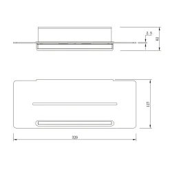 Meuble De Salle De Bains Faible Profondeur|Bernstein Étagère murale de Salle de bain douche et bain avec raclette de douche intégrée - DA603 - Chrome