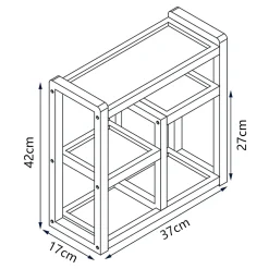 Etagère Salle De Bains|Meuble De Salle De Bains Faible Profondeur|[En.Casa] Étagère murale pour salle de bain Höör bambou 42 x 37 x 17 cm naturel en.casa