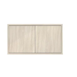 GoodHome Étagère murale rectangulaire avec portes Rigga effet chêne L. 60 cm