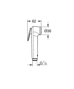 Grohe Tempesta-F Trigger Spray 30 Douchette 1 jet, Chrome (27512001)
