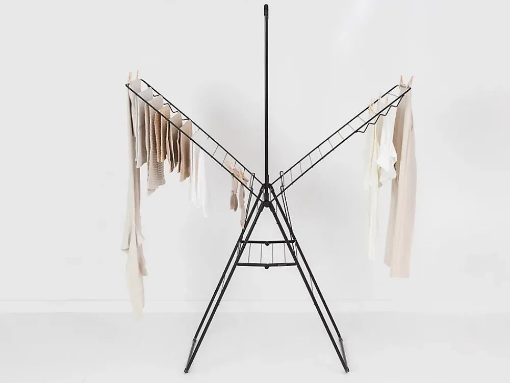 Etendoir À Linge|Brabantia Étendoir à linge 25 m Hangon avec portant à cintre coloris noir