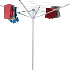 Tectake Étendoir à linge en aluminium à poignées pliables gris