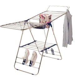 Facility'S Étendoir à linge pliable avec porte cintres