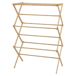 Etendoir À Linge|[En.Casa] Étendoir à linge pliable Grinau bambou 128 x 72 x 44 cm naturel en.casa