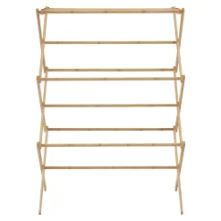 Etendoir À Linge|[En.Casa] Étendoir à linge pliable Grinau bambou 128 x 72 x 44 cm naturel en.casa
