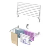 Etendoir À Linge|Foxydry Étendoir alu mural pliable 100x50x10cm Fold 100
