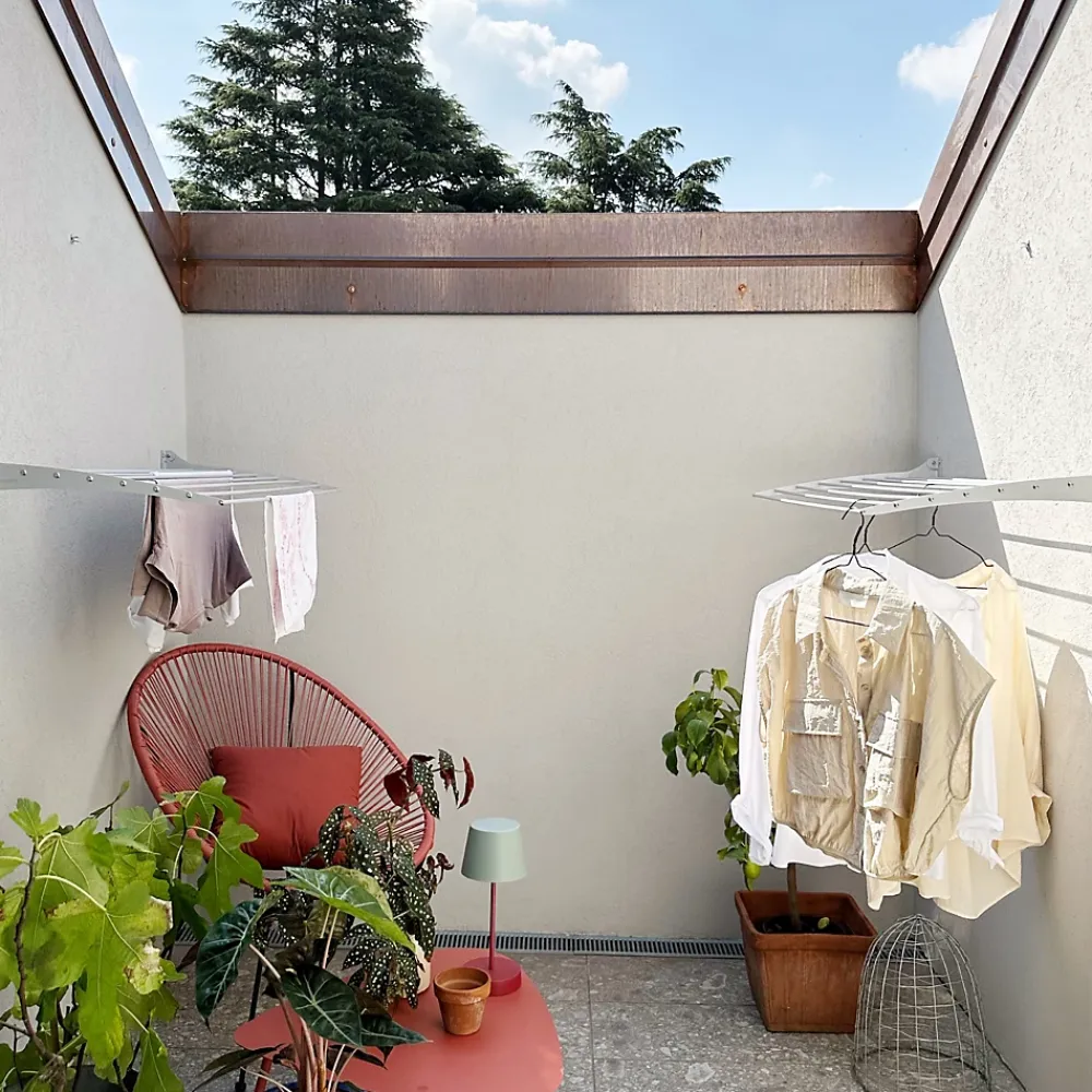 Etendoir À Linge|Foxydry Étendoir alu mural pliable 100x50x10cm Fold 100