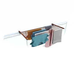 Etendoir À Linge|Foxydry Étendoir corten pliable pour balcon 62x63x8 cm Duo