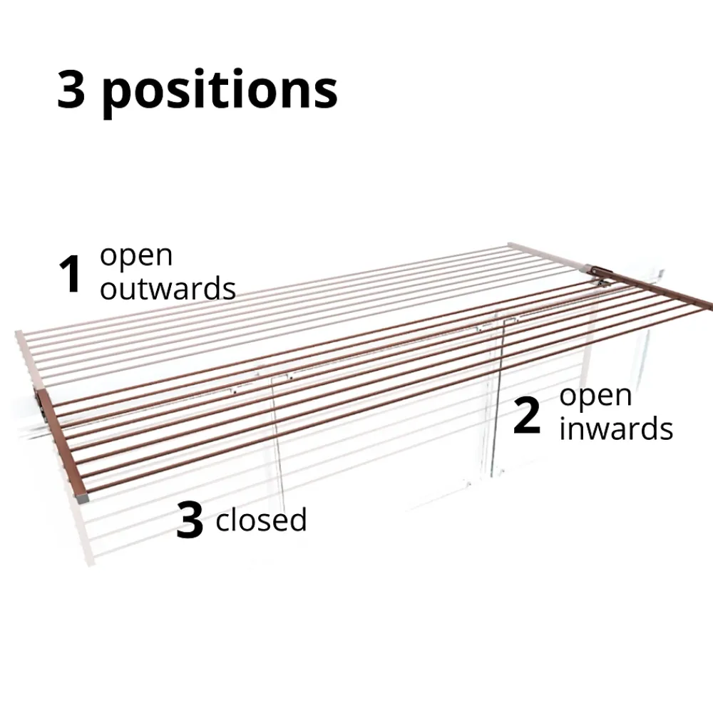 Etendoir À Linge|Foxydry Étendoir corten pliable pour balcon 62x63x8 cm Duo