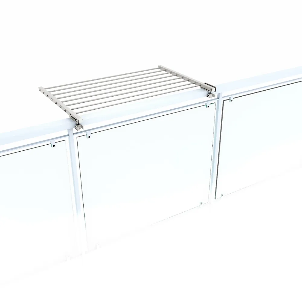 Foxydry Étendoir extérieur blanc rabattable alu 82x63x8 cm Duo